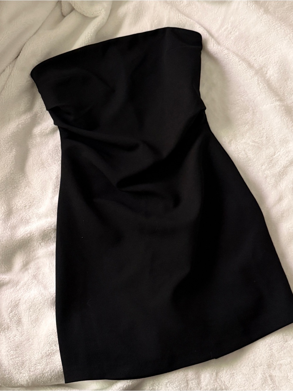 Zara black strapless mini A-line dress
